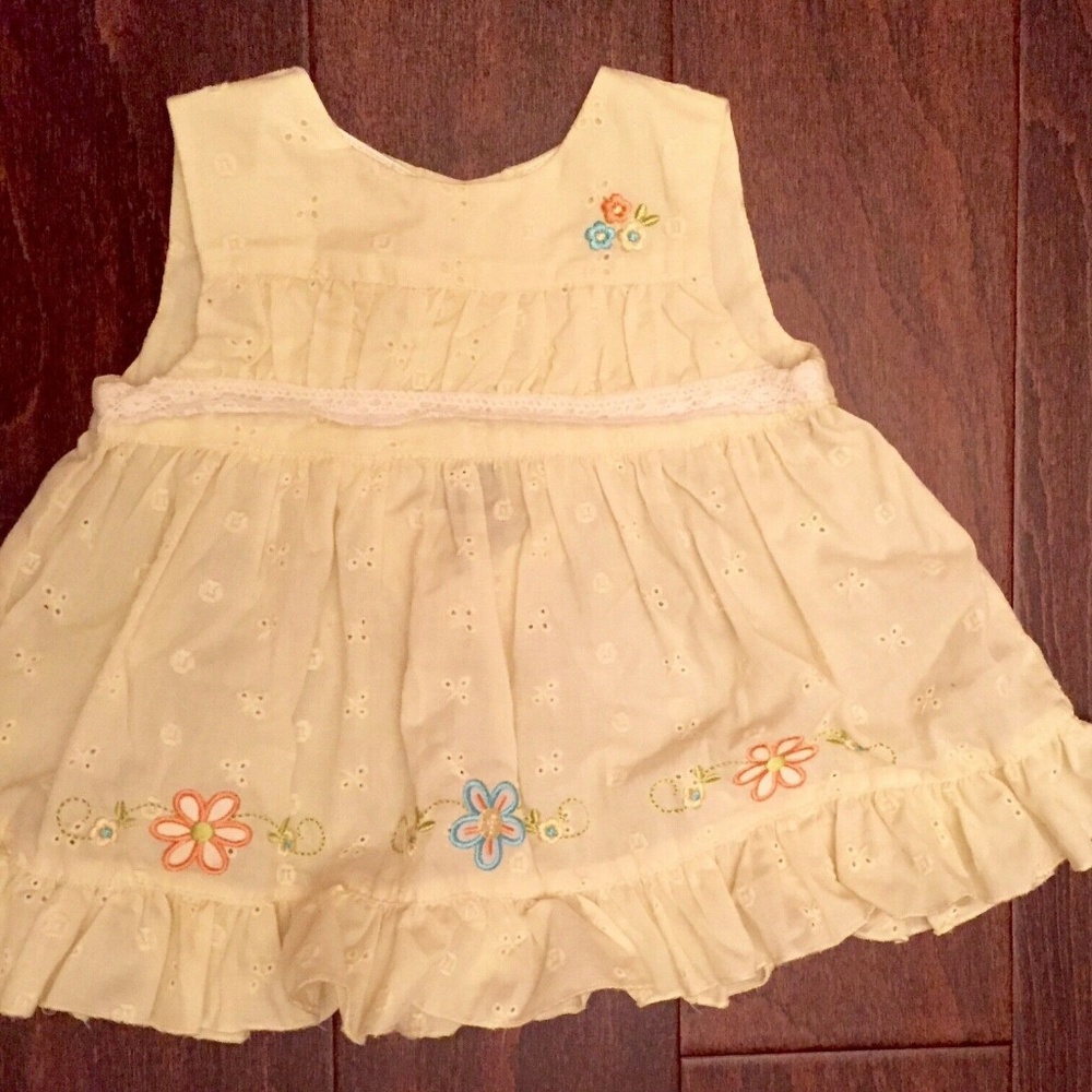 Yellow Eyelet Infant Dress Spring Baby Attire